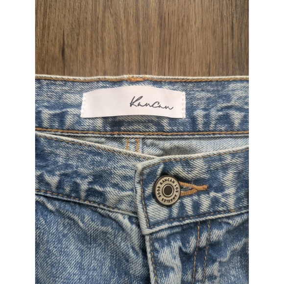 Kancan Jeans 30 Blue Acid Wash Faded Distressed High Rise Baggy Straight Y2K - Picture 3 of 12